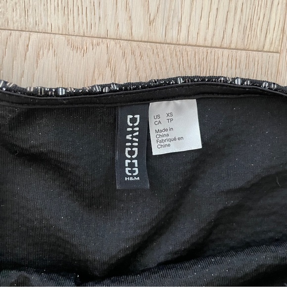 Divided Silver Sequin Black Romper - XS - Picture 4 of 10